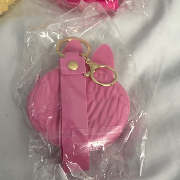 Pink Labubu Monster Coin Purse key chain - Picture 2 of 4